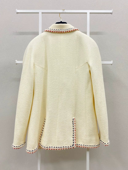 Chanel 18 beige tweed jacket