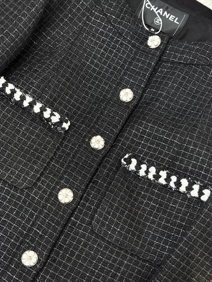 Chanel 23S black tweed jacket