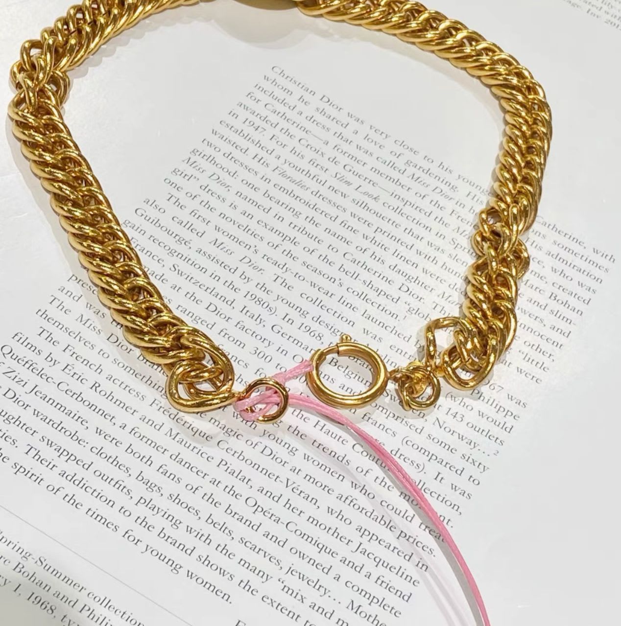 Vintage Chanel Gold CC choker