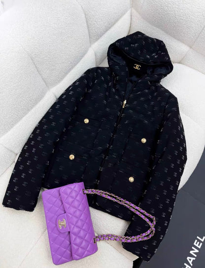 CHANEL Chanel 22N double-sided full logo black ski suit down jacket - 36 Jacket - Used fashion item from Wararni