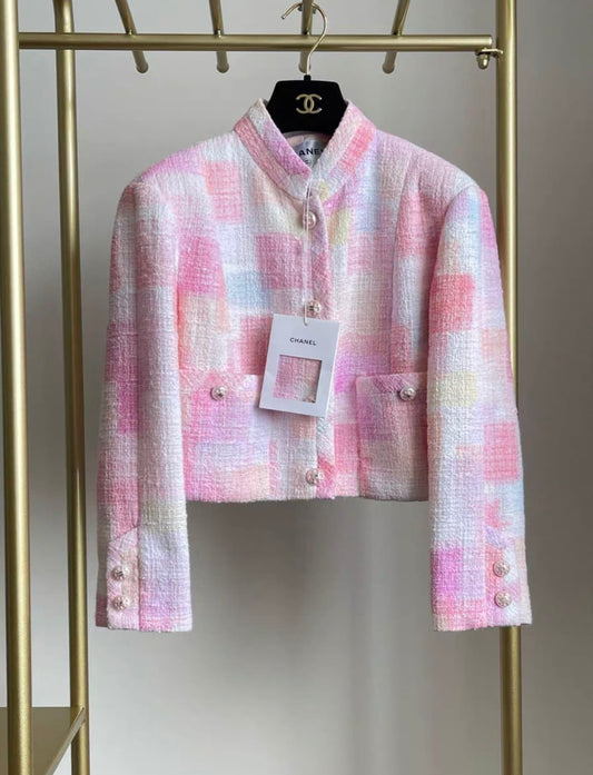 CHANEL Chanel 23ss pink jacket fr34 with tag - 34 Jacket - Vintage fashion from Wararni