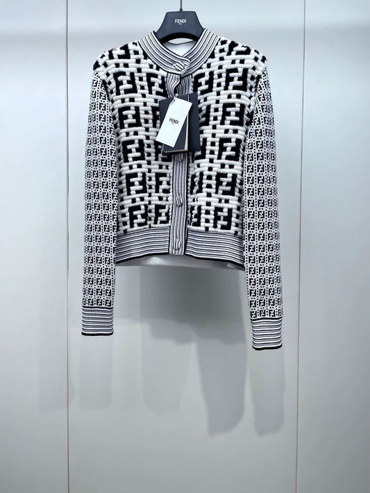 Fendi coat in black and white