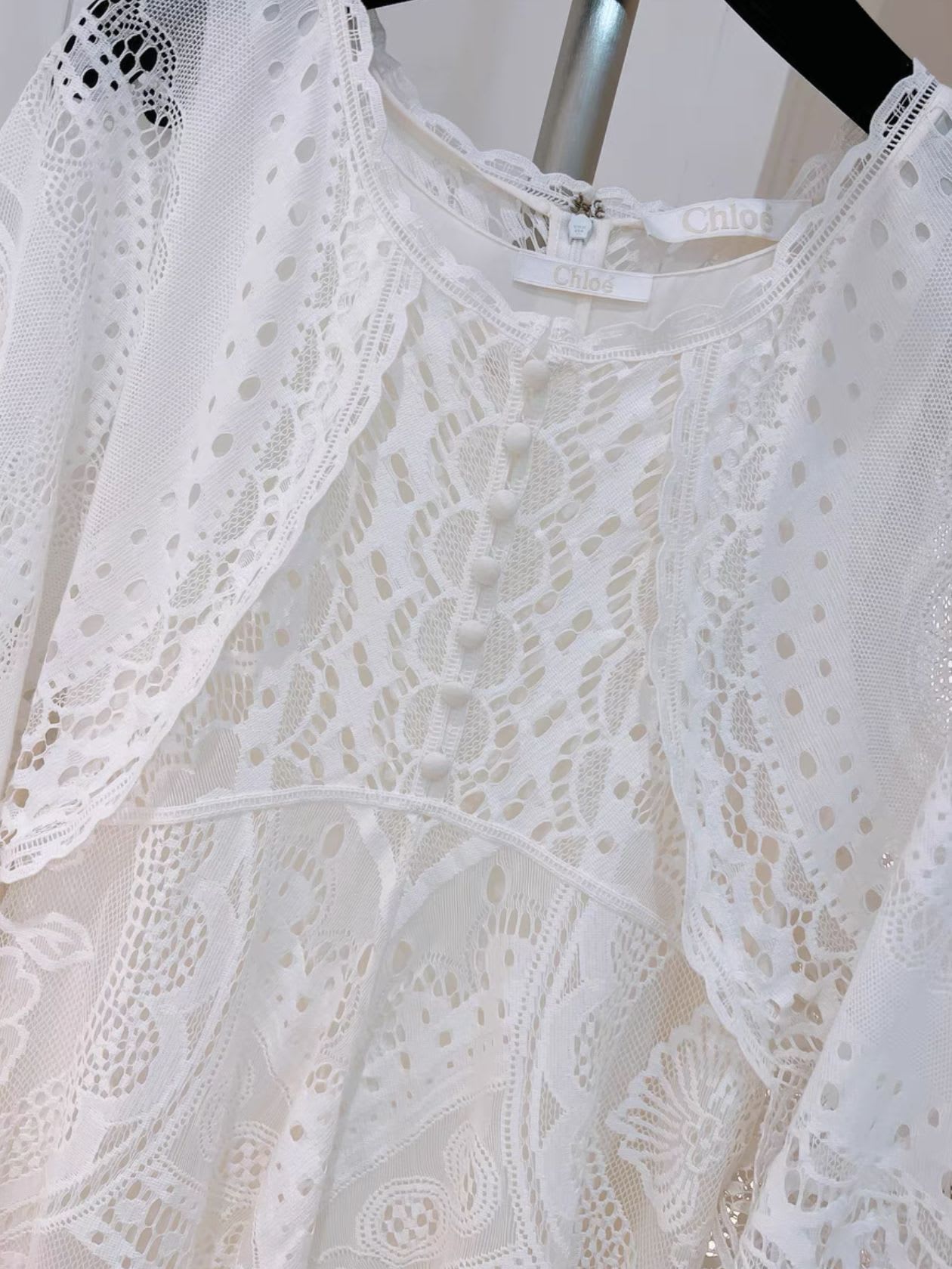 johnny was chloe lace dress Chlo lace U-Neck mini dress
