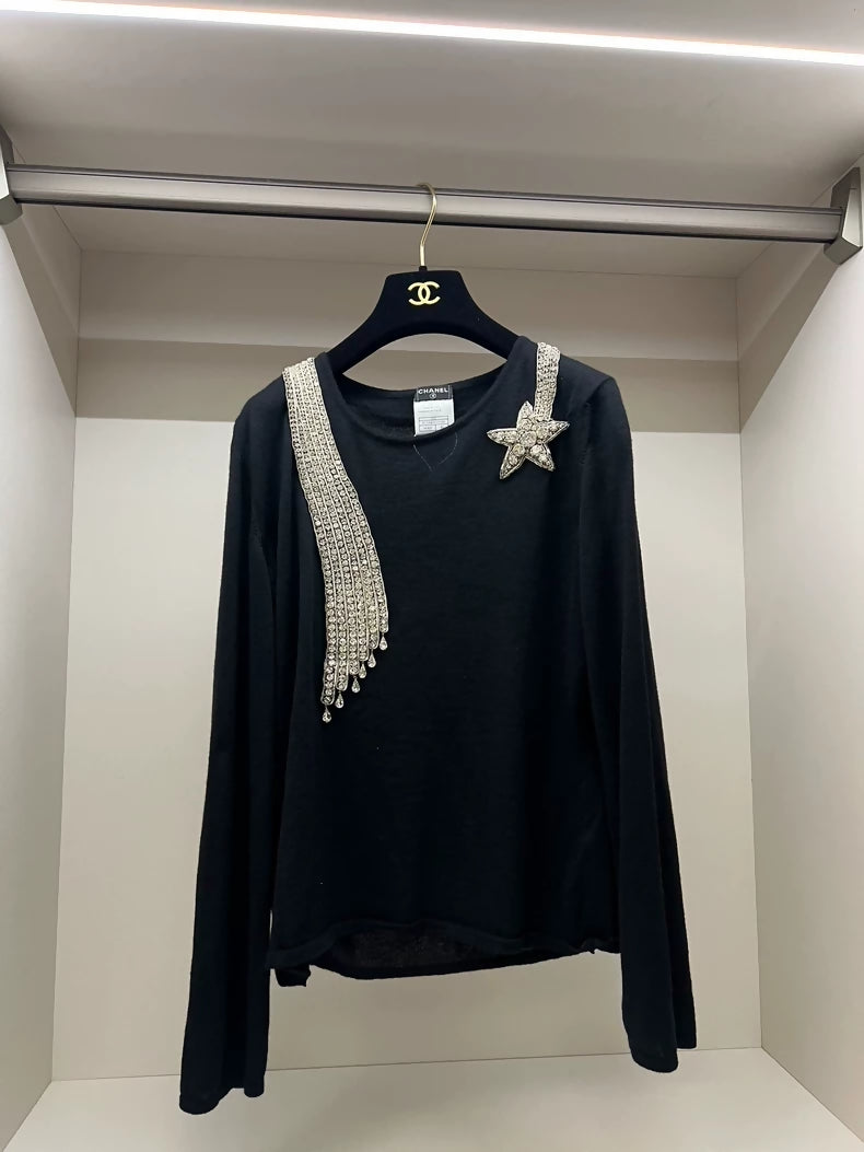 Chanel 07P black star top