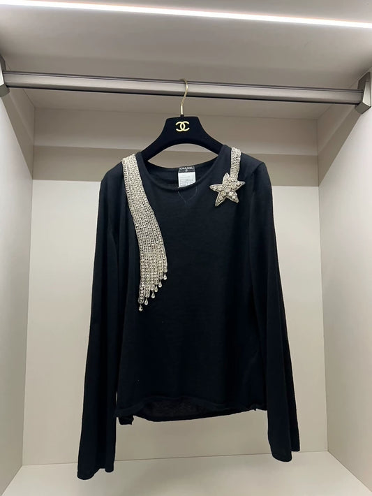 Chanel 07P black star top
