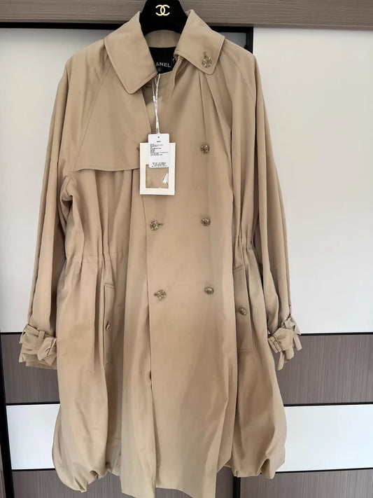 Chanel 25b long trench coat, size 36