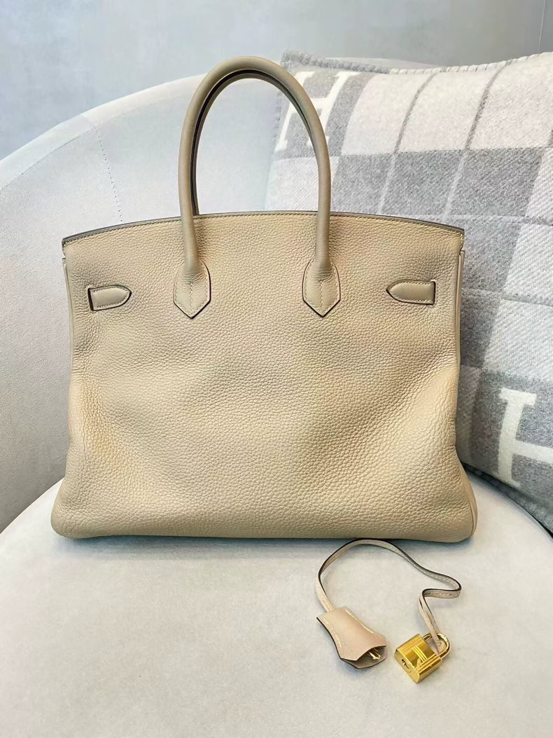 Hermès Birkin 35 Gris Tourterelle Togo Leather Gold Hardware