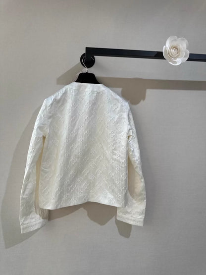 Chanel 25A Silk Embossed Logo Jacket