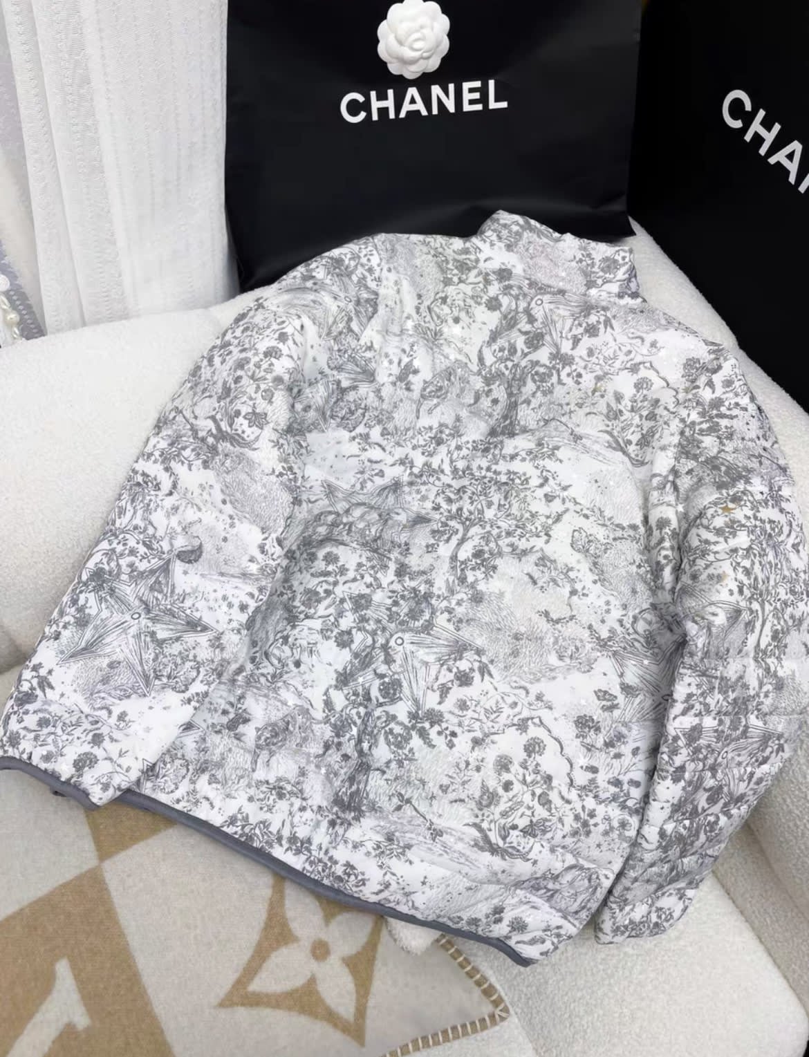 Dior Silver Print Cotton Jacket