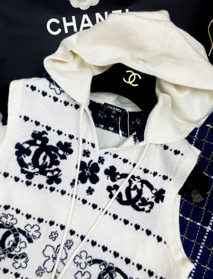 Chanel Double C black and white hoodie