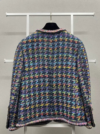 Chanel 2022 Early Autumn Houndstooth Tweed Jacket