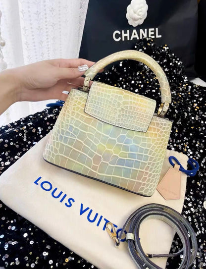 Louis Vuitton Capucines bb colourful crocodile leather bag