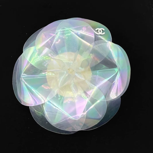 Chanel iridescent flower brooch