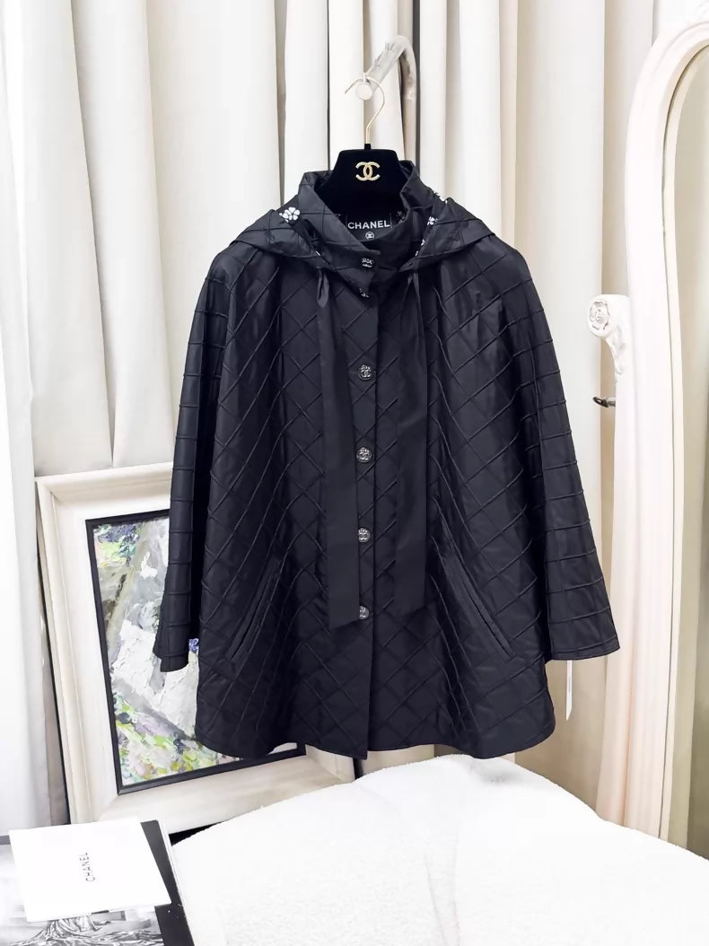 Chanel 25M black cape jacket