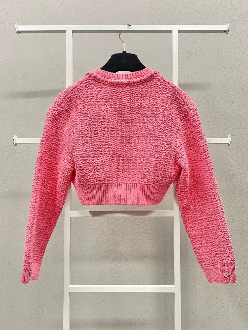 Chanel 22S Cropped Pink cardigan
