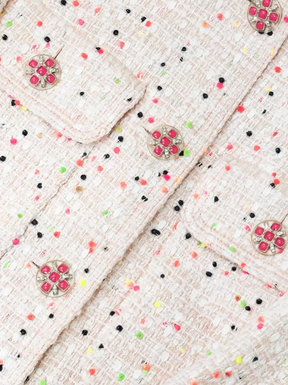 Chanel 19S Pink Mixed tweed dress and skirt set
