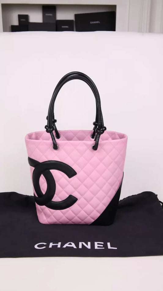 Chanel Pink Cambon Medium Basket Handbag
