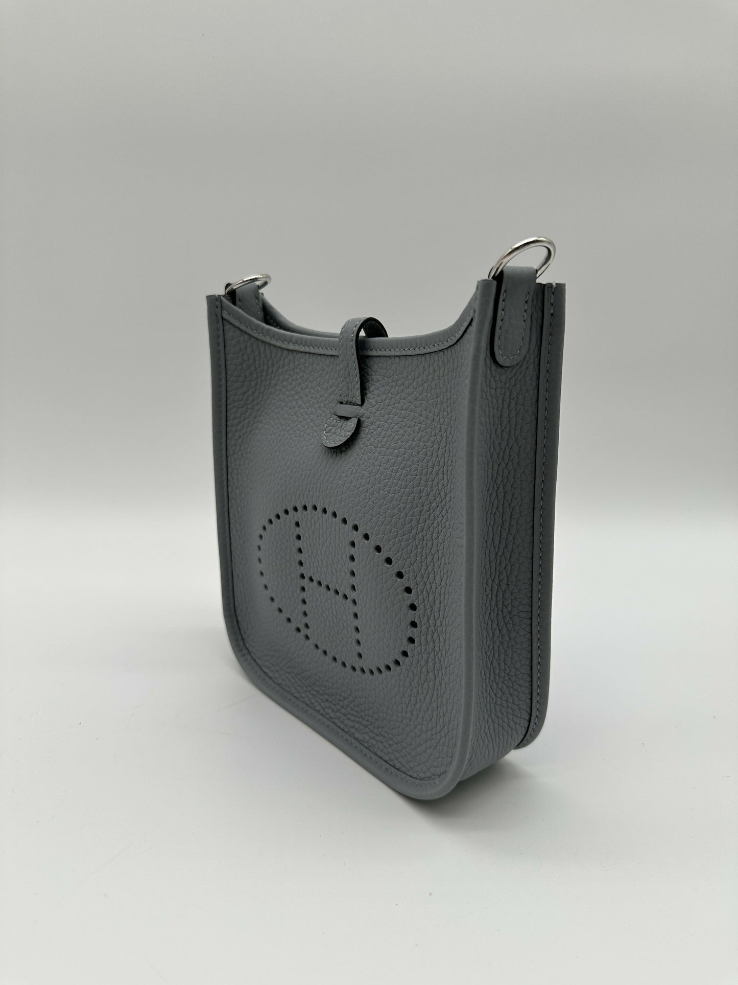 Hermes Mini Evelyne Clemence Gris Pantin PHW Stamp K 2025