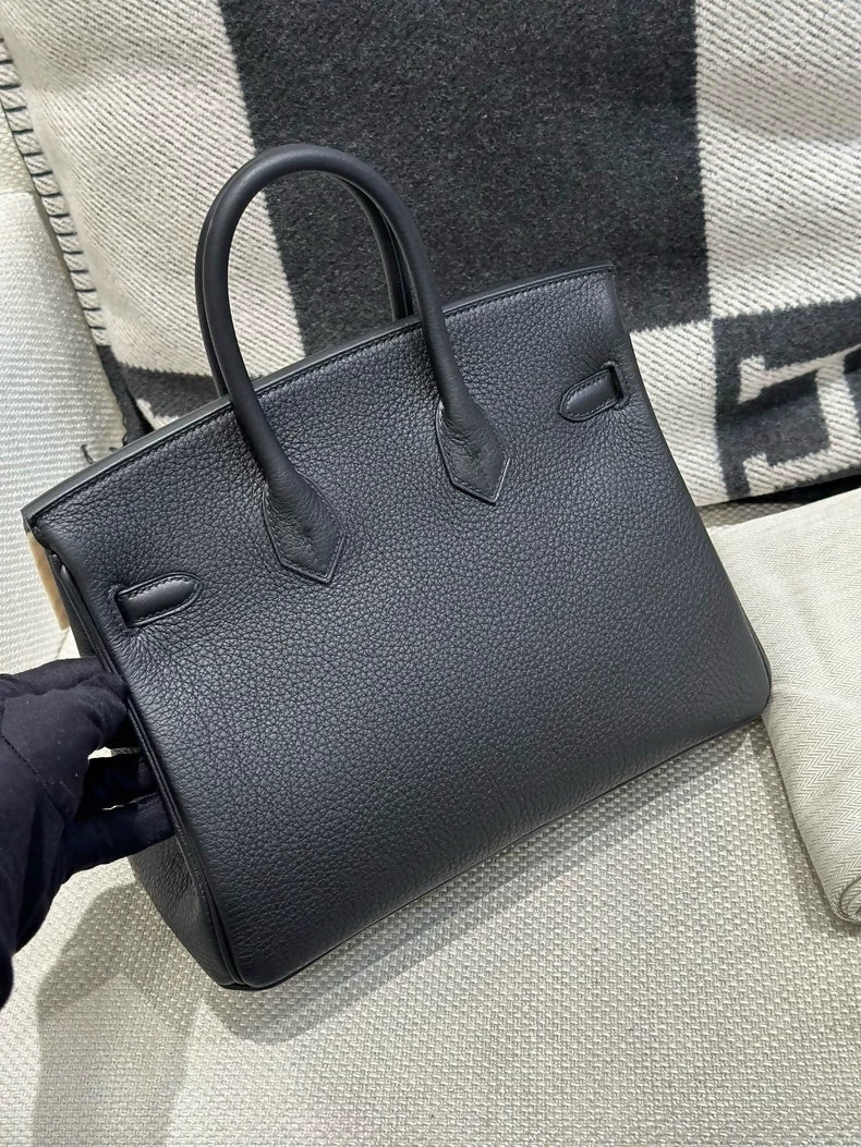 Hermes Birkin 25 black togo leather gold hardware