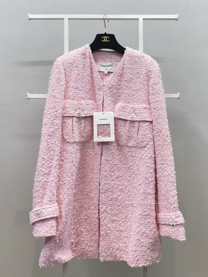 Chanel 21C pink tweed jacket