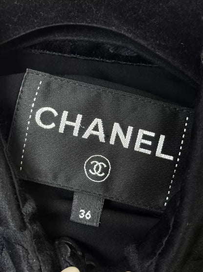Chanel 22S Velvet Cropped jacket