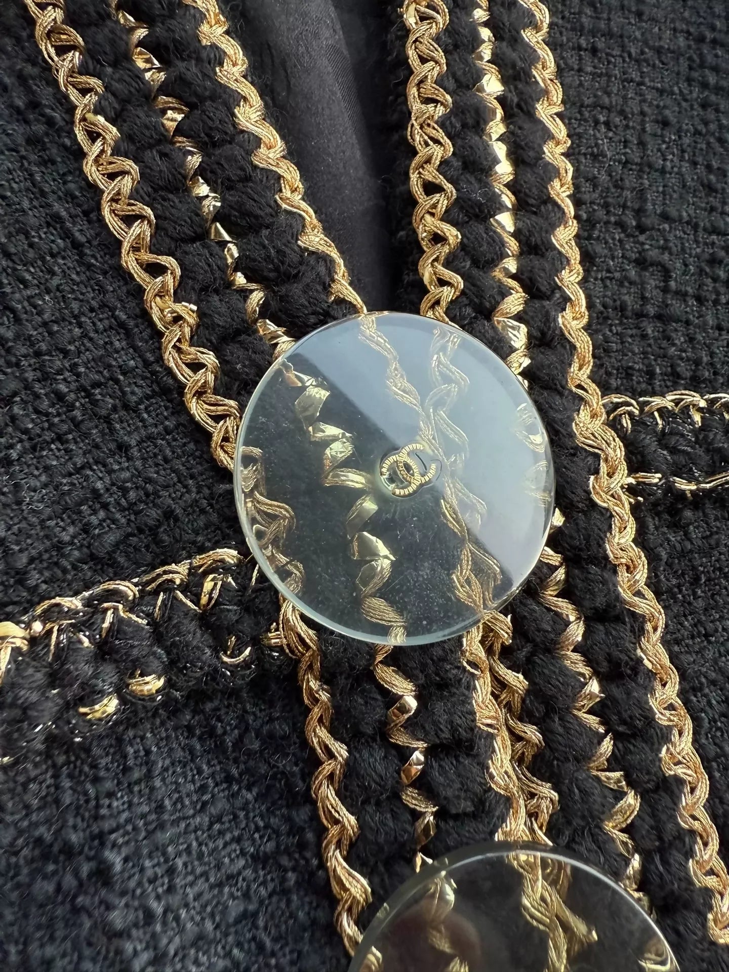 Chanel Metropolitan Black and Gold Jacket