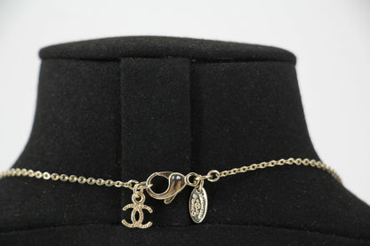 Chanel Vintage 07P Gripoix Red, Green and Yellow Gemstone Pendant Necklace