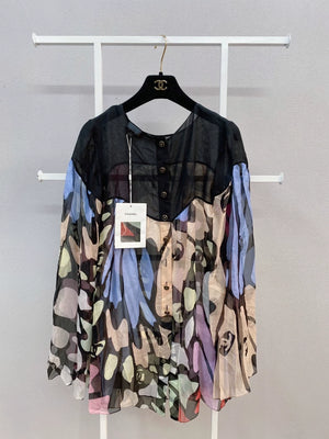 Chanel 22S black silk colored top
