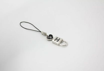 Chanel Vintage 07P Metal Silver Keyring Bag Charm