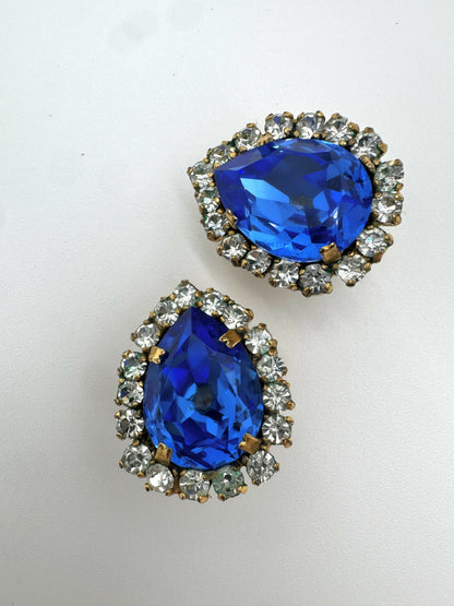 Chanel Vintage Barbie 1995  Earrings-bue Sapphire 12