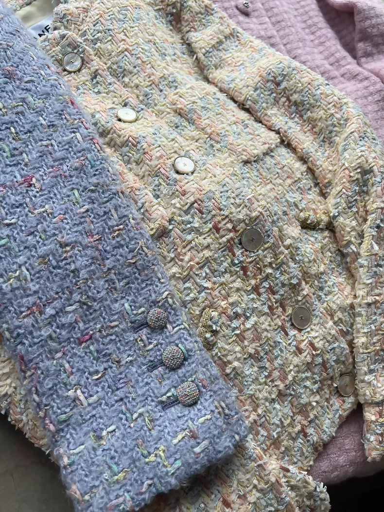 Chanel 25p yellow tweed jacket