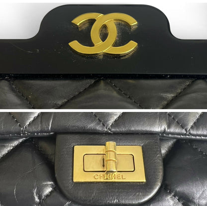 Chanel Mini Hanger Black Flap Bag gold hardware