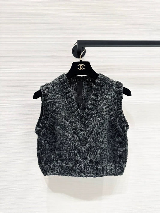 Chrome Hearts V-neck cashmere top