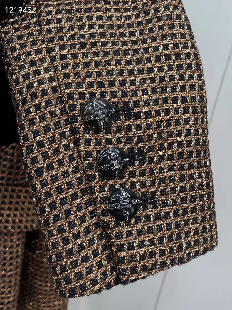Chanel 24C Gold tweed Coat