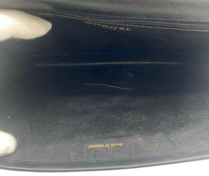 RARE Vintage 1984 Chanel Black Croc Flap Bag 24K Gold Hardware