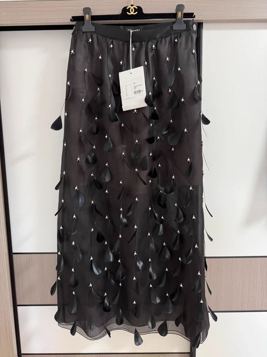 Chanel 22A feather skirt