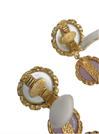 Chanel Heart Gripoix Earrings Collection 28 – Pink