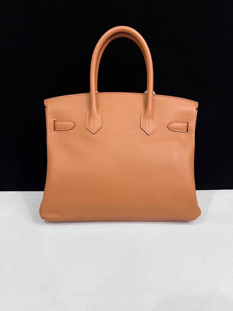 Hermes Birkin 30 Tressage Swift Gold/Bleu du Nord/Bleu Indigo leather palladium hardware