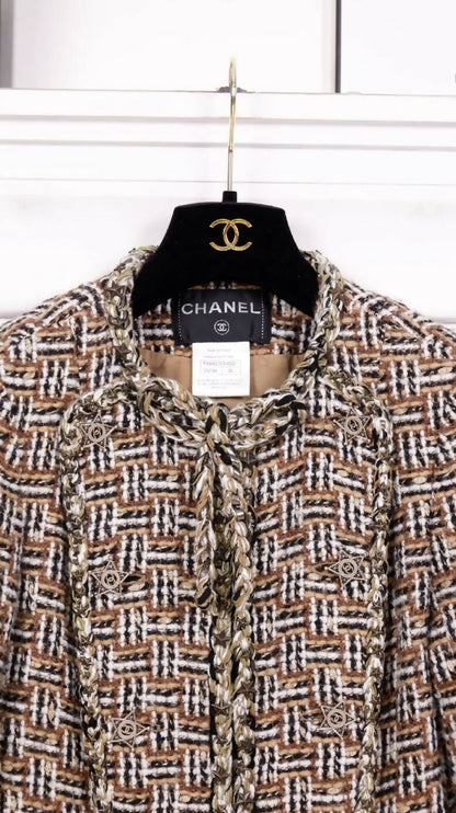 Chanel 2014 Dallas Tweed Star-Button Jacket