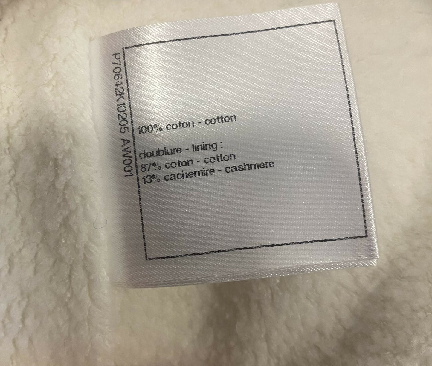 Chanel NWT 21N Coco Niege Swarovski CC White SweatPants Warm Winter Sport Pants FR 34