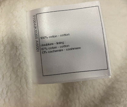 Chanel NWT 21N Coco Niege Swarovski CC White SweatPants Warm Winter Sport Pants FR 34