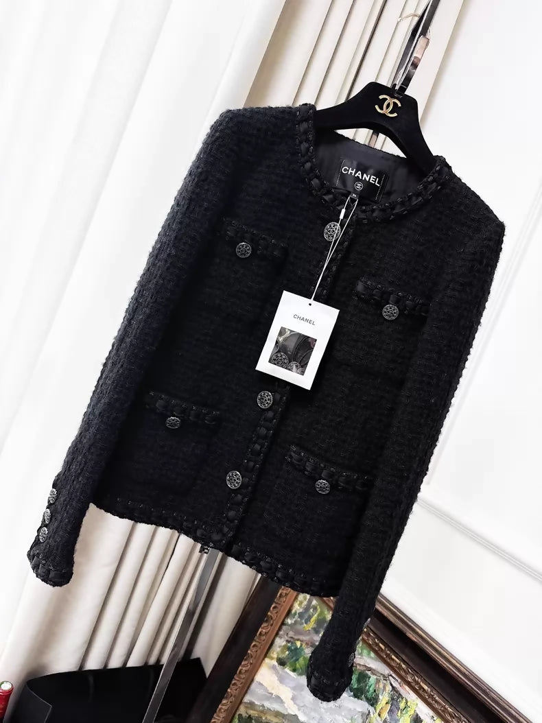 Chanel 16A black tweed jacket
