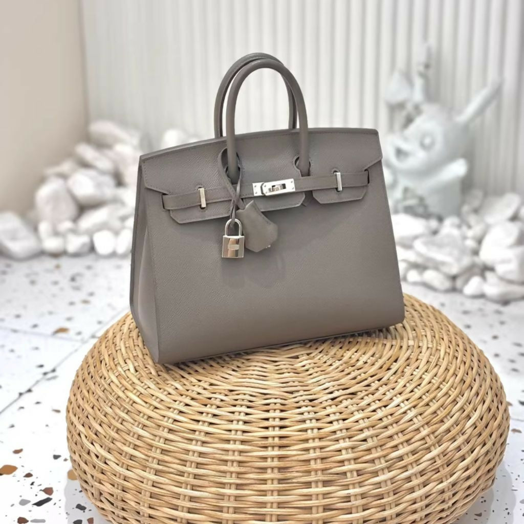 Hermès Birkin 25 Gris Etain Epsom Leather Palladium Hardware
