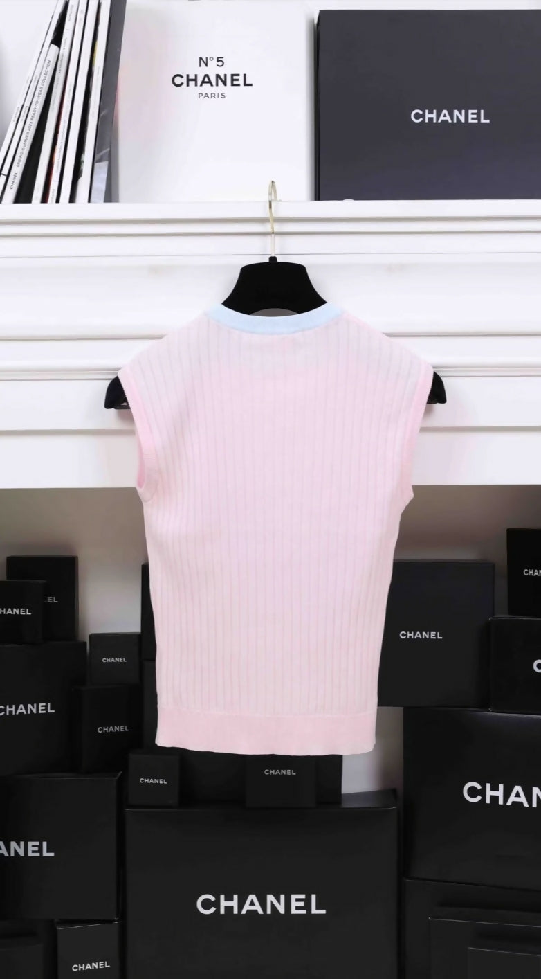Chanel 97P Pink Blue Top