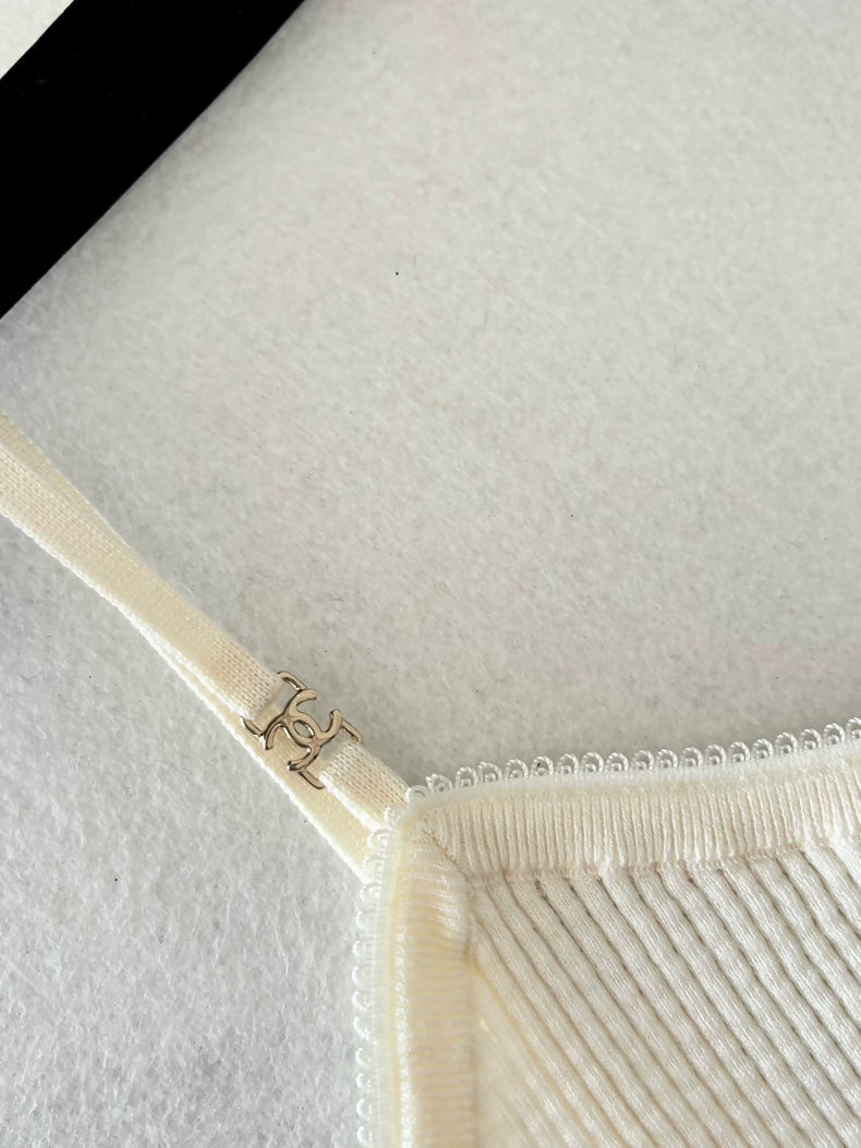 Chanel 24A Creamy Yellow Knit top