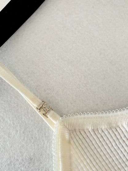 Chanel 24A Creamy Yellow Knit top