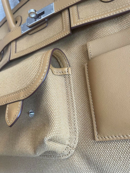 Hermès Birkin 35 Cargo Sesame S2 Swift Leather & Canvas with Hardware Z Stamp