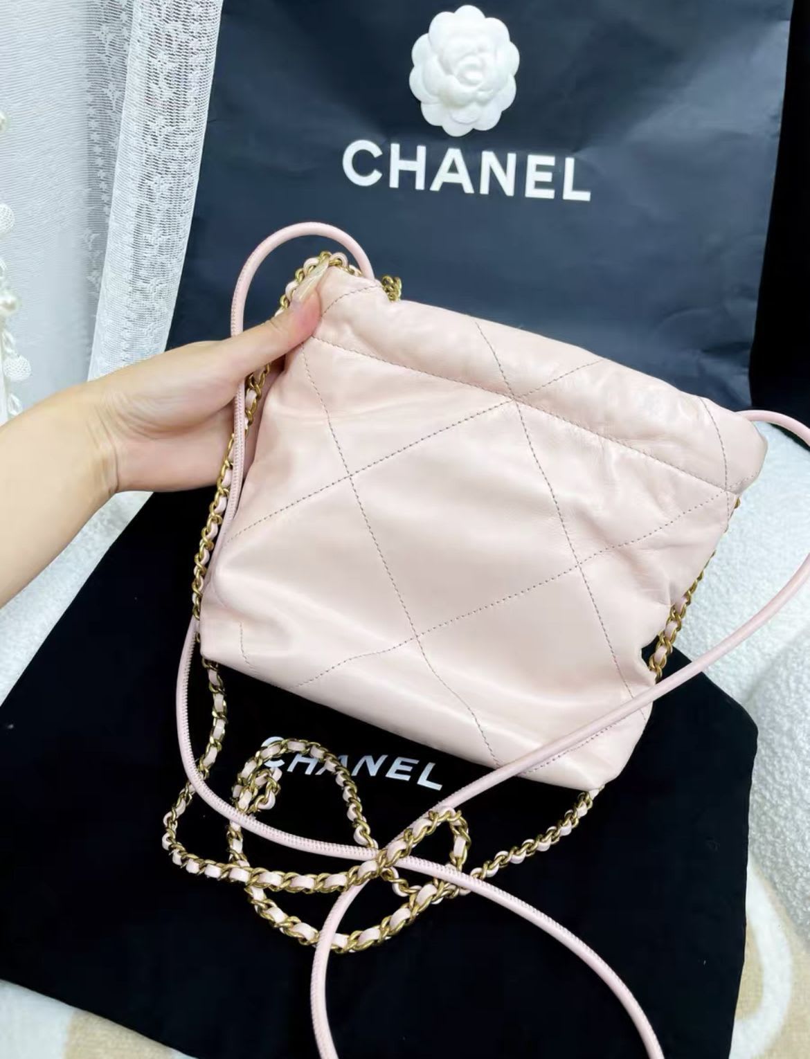 Chanel 23S pink mini 22bag