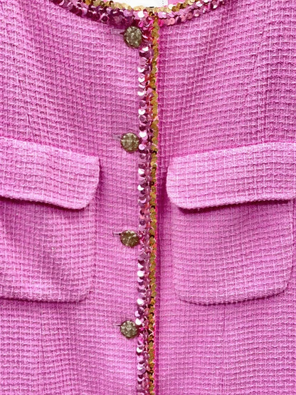 Chanel 22S pink tweed dress