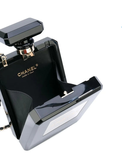 Chanel Black Acrylic No.5 Perfume Bottle Minaudière — Cruise 2014
